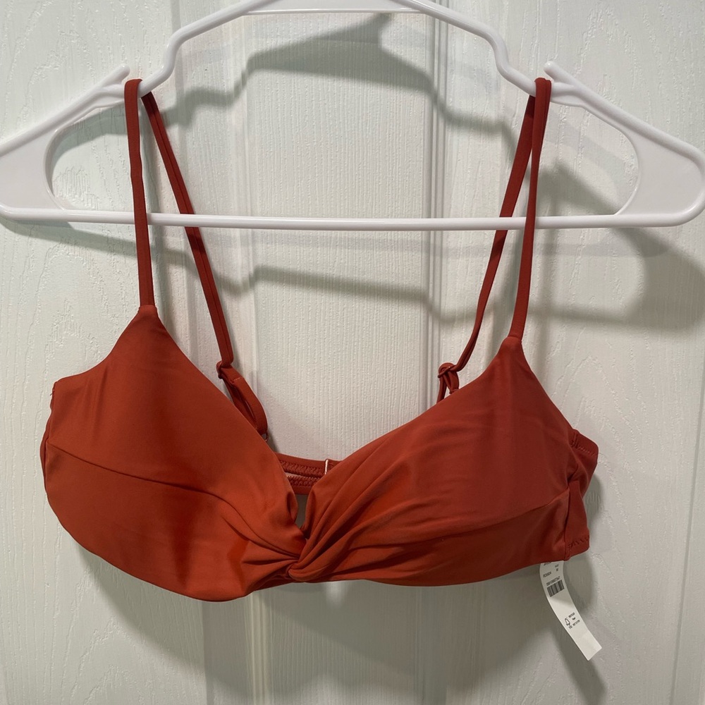 NWT J.Crew knot front bikini top